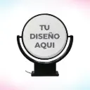 LETRERO LUMINOSO CIRCULAR GIRATORIO DE 40 CM PERSONALIZADO.