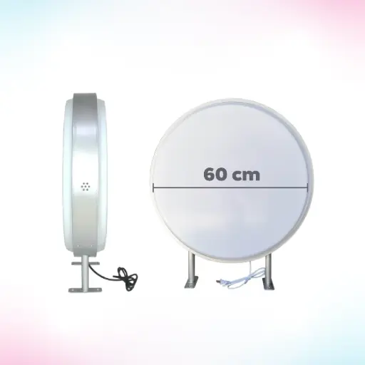 LETRERO LUMINOSO CIRCULAR DE 60 CM PERSONALIZADO.